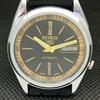 ВОССТАНОВЛЕННЫЕ ВИНТАЖНЫЕ МУЖСКИЕ ЧАСЫ SEIKO 5 AUTOMATIC 7009A ИЗ ЯПОНИИ, ЧЕРНЫЕ 598-a313049-9 SKU598-a313049