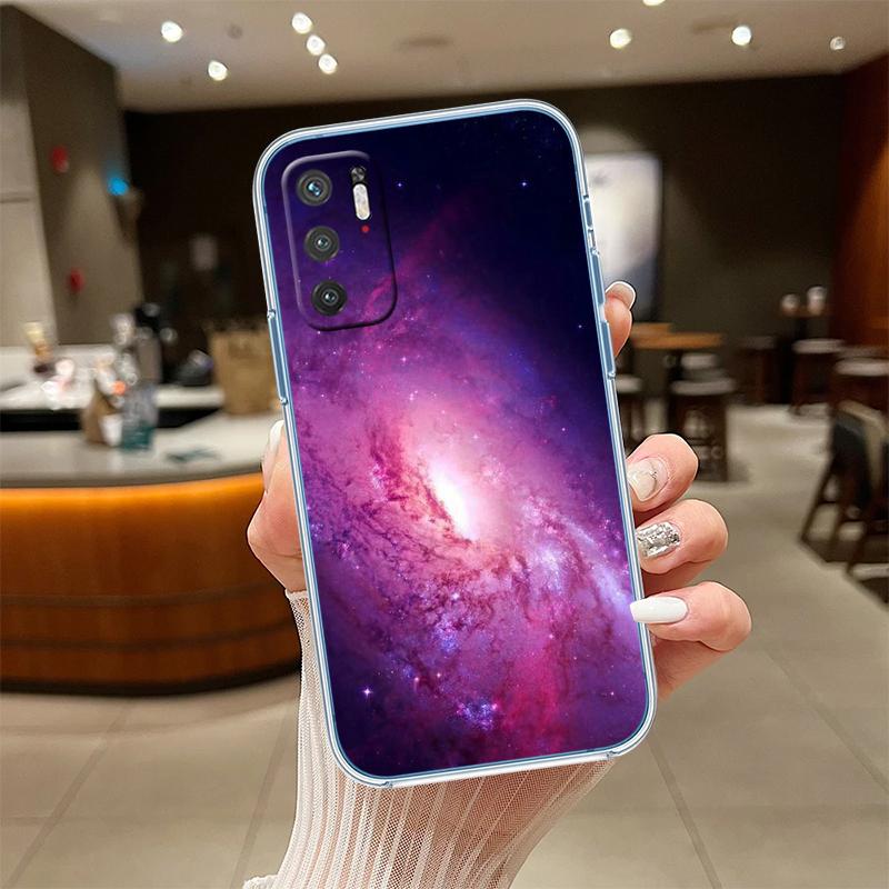 UP43 Purple Space Star Transparent Phone Case for Samsung Galaxy A04 A04S A14 A23 A34 A54 M23 M33 M52 M53
