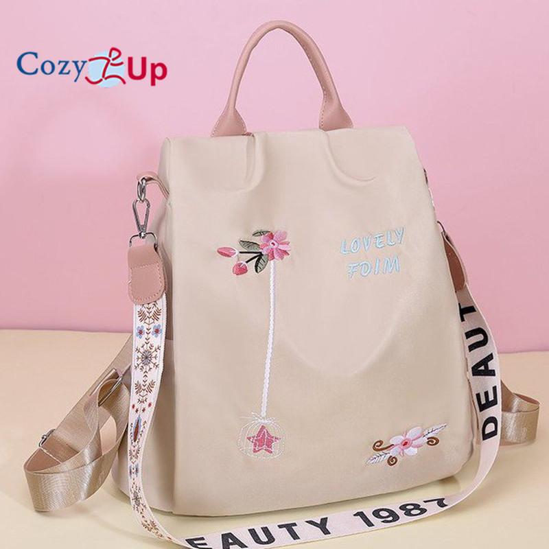 Рюкзак для отдыха Cosy Up, дорожная сумка большой вместимости, женский противоугонный рюкзак с вышивкой