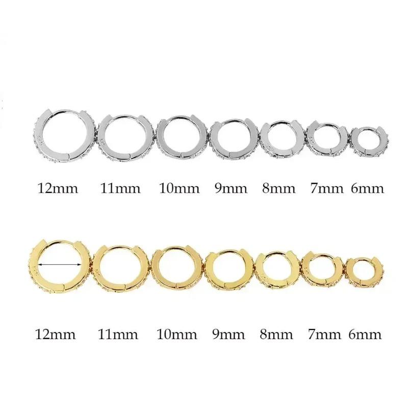 2Pcs Stainless Steel Minimalist Hoop Earrings Crystal Zirconia Small Huggie Thin Cartilage Earring Helix Tragus Piercing Jewelry