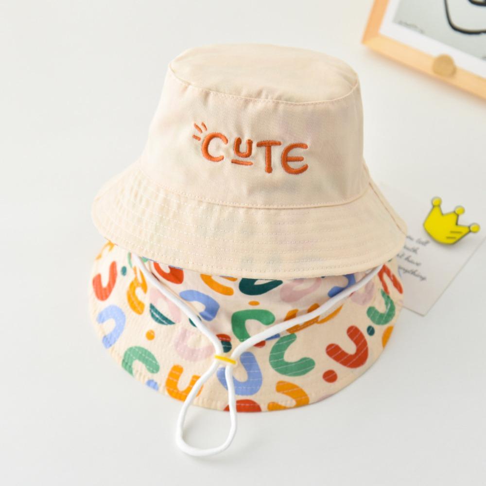 Cotton Double Sided Kid Sunhat Breathable Children's Fisherman Hat Baby Shading Hat Baby