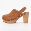 Brown Wedge Heel Clogs Miami Clog Woman SCHOLL