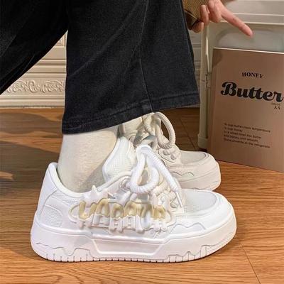 Дофаминовые туфли женские туфли новые универсальные маленькие белые туфли нишевые толстая подошва оригинальные мягкие сестринские повседневные кеды