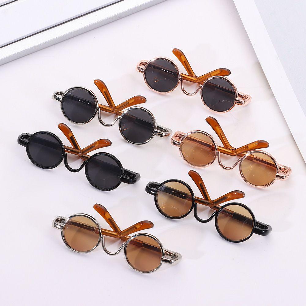 Plush Doll for 1/61/12 BJD Cute Round Frame Glasses Clothes Plush Doll Eyeglasses For 1/4 Dolls