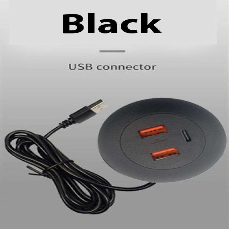 1 шт. USB-зарядное устройство с несколькими портами USB2.0 на USB TYPE-C, зарядный разъем, удлинитель, встроенный настольный скрытый кабель для быстрой зарядки