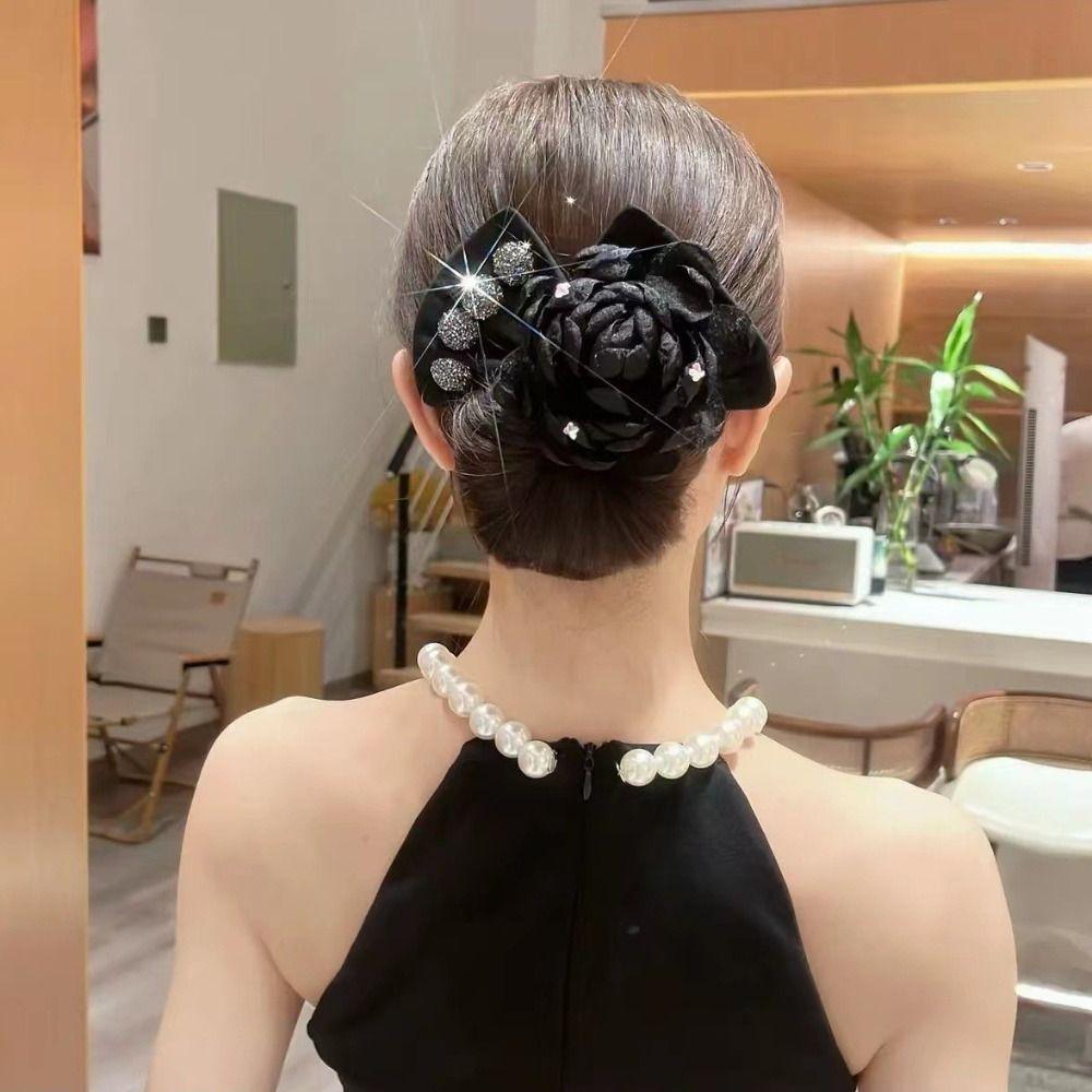 Нескользящая бигуди для волос с гибким ленивым покрытием Элегантная заколка для волос в виде цветка для женщин и девочек