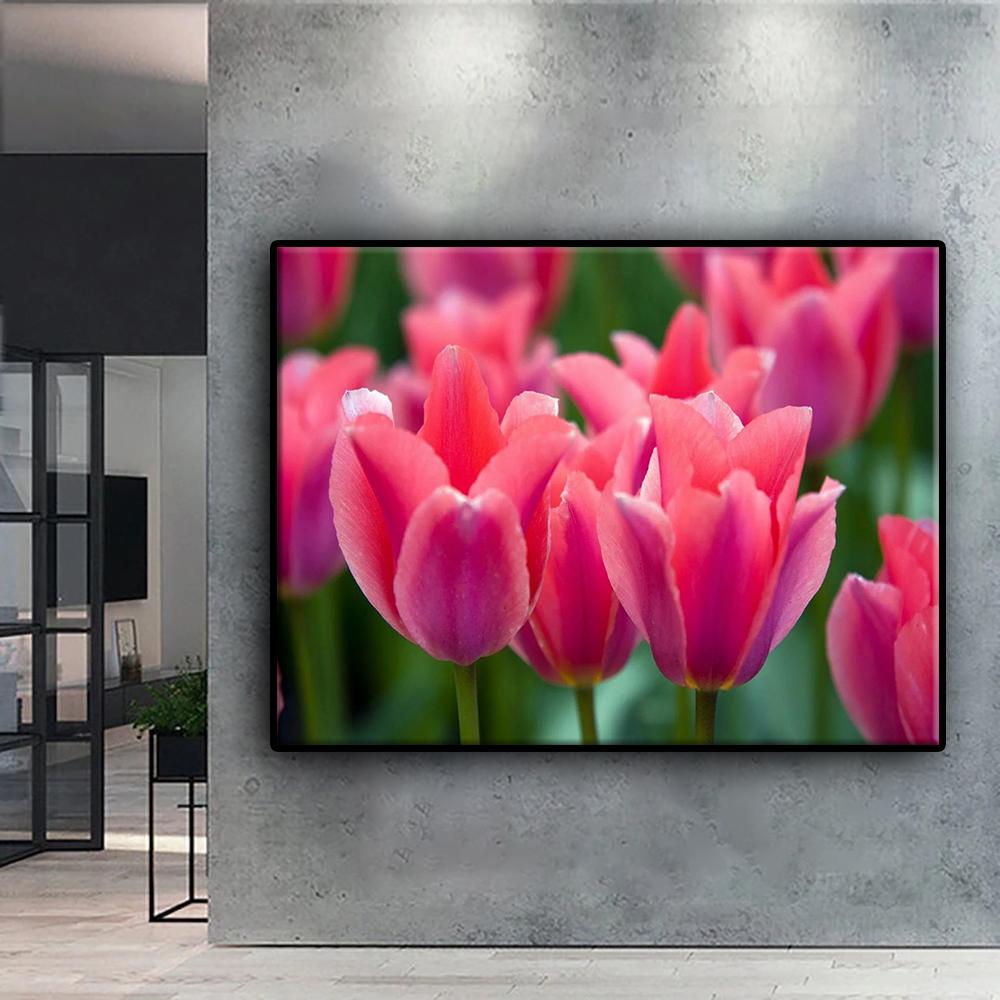 5D DIY Алмазная вышивка Цветы Тюльпаны Алмазная картина Мозаика Украшение дома