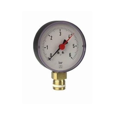Heating Manometer RF 100 RAD, Fi 100 , 0-6 Bar, 1/2 Inch Rad, Class 2.5 Pio