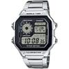World Time Digital Watch Metal Band Silver Overseas Model [Casio] AE-1200WHD-1AV Men's [Item]