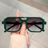 Ins Vintage Square Sunglasses for Men Women Fashion Retro Double Bridge Sun Glasses Eyewear Trendy Design UV400 Shades