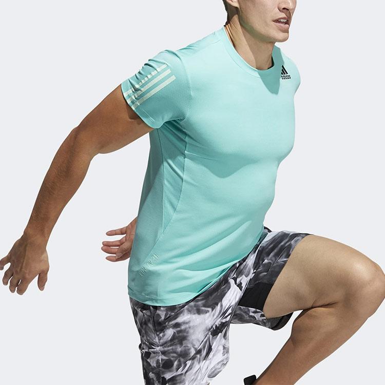 adidas H.rdy 3s Training Быстросохнущая дышащая футболка с короткими рукавами Мужские топы Acid-Mint GP7654