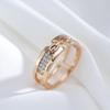 Fashion Design Double Zircon Hollow Rings for Women Party Daily Statement Jewelry