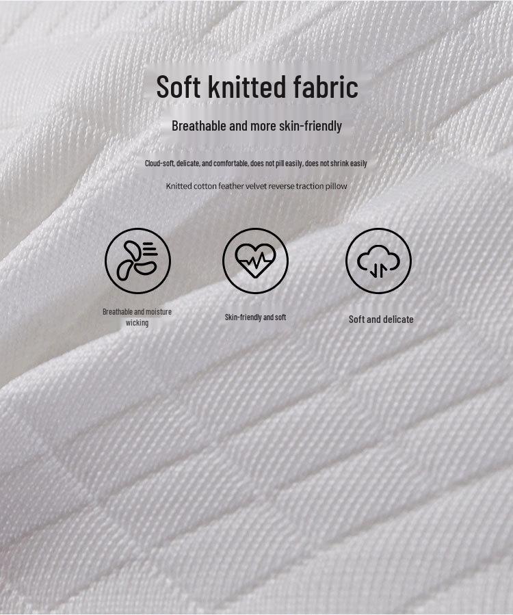 Пара подушек-основ для поддержки шеи с защитой от скольжения для массажа всей головы, не сминаемые, вязаный хлопок.