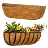 Coconut Fiber Flower Basket Liner Eco-friendly Easy To Reshape Rectangle Window Box Natural Coco Fiber Replacement Liner Garden Supplies