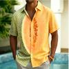 Fruit-themed vacation shirt, men's casual shirt, suitable for everyday wear and summer parties