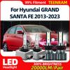 Светодиодные лампы для фар Canbus 40000 лм 3570 CSP Turbo Автомобильные лампы 12 В 6000 К Для Hyundai GRAND SANTA FE 2013-