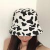 Cute Cow Fisherman Hat Female Wild Double-sided Sunshade Hat