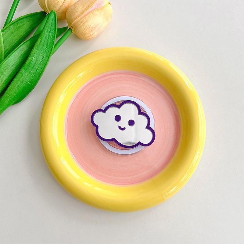 Cloud Mirror Mobile Phone Airbag Holder Magnetic Suction Stretchable Cute Portable Niche Makeup Desktop Watching Drama