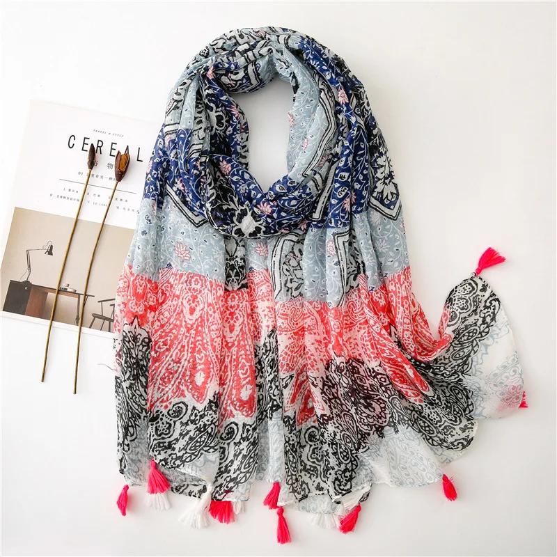 180*85cm Large Silk Satin Scarf Hijab Women Print Spring New Shawl Wrap Female Hand Foulard Pashmina Travel Echarpe NEW