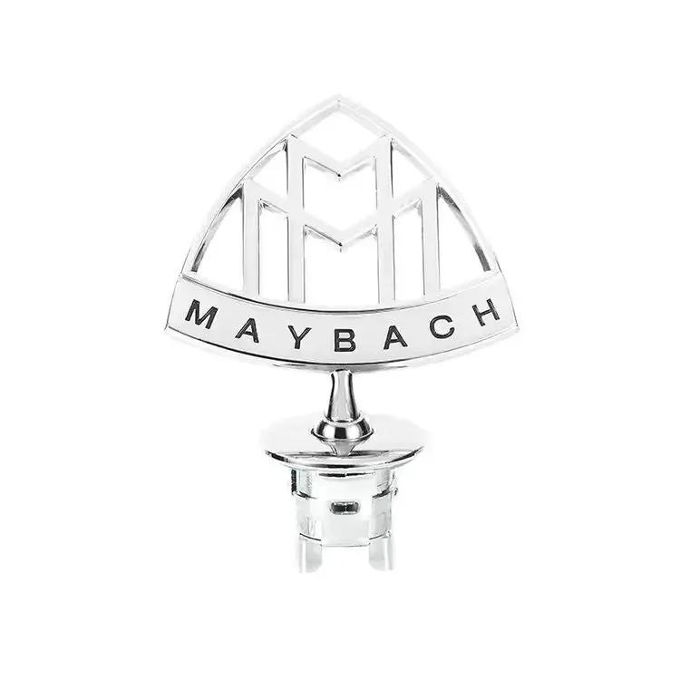 Металлические стоячие эмблемы Maybach на капот автомобиля, 3D задний логотип, стандартные боковые для S, GLS, S400, S500, S600 W222, значок, аксессуары