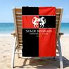 Stade Football Club Crest Beach Towel - Soft, Absorbent Microfiber, Lightweight, Ideal for The Beach, Parties, Travel, Camping fan gifts