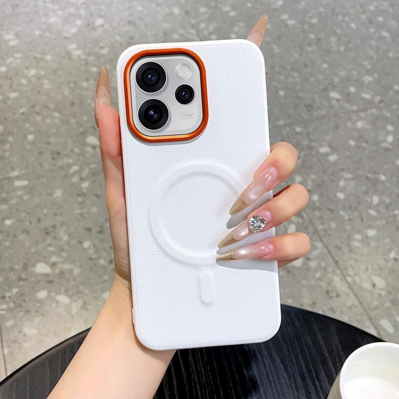 Phone Cases oppo,Faux‑Leather Magnetic Phone Case