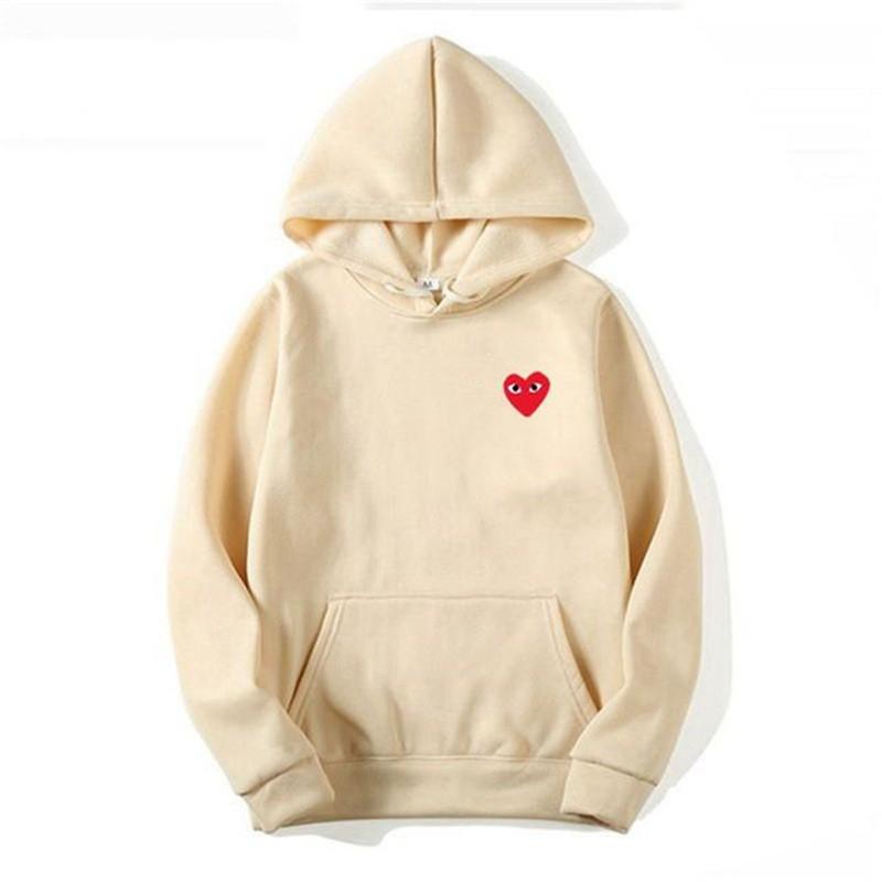 Womens Plus Size Hooded Sweatshirt Fleece Lined Heart Print Casual Sportswear Couples Winter