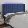 VidaXL LED Headboard Bedroom Furniture Double Bed Accessory Head of Bed Frame Interior Blue 3124510