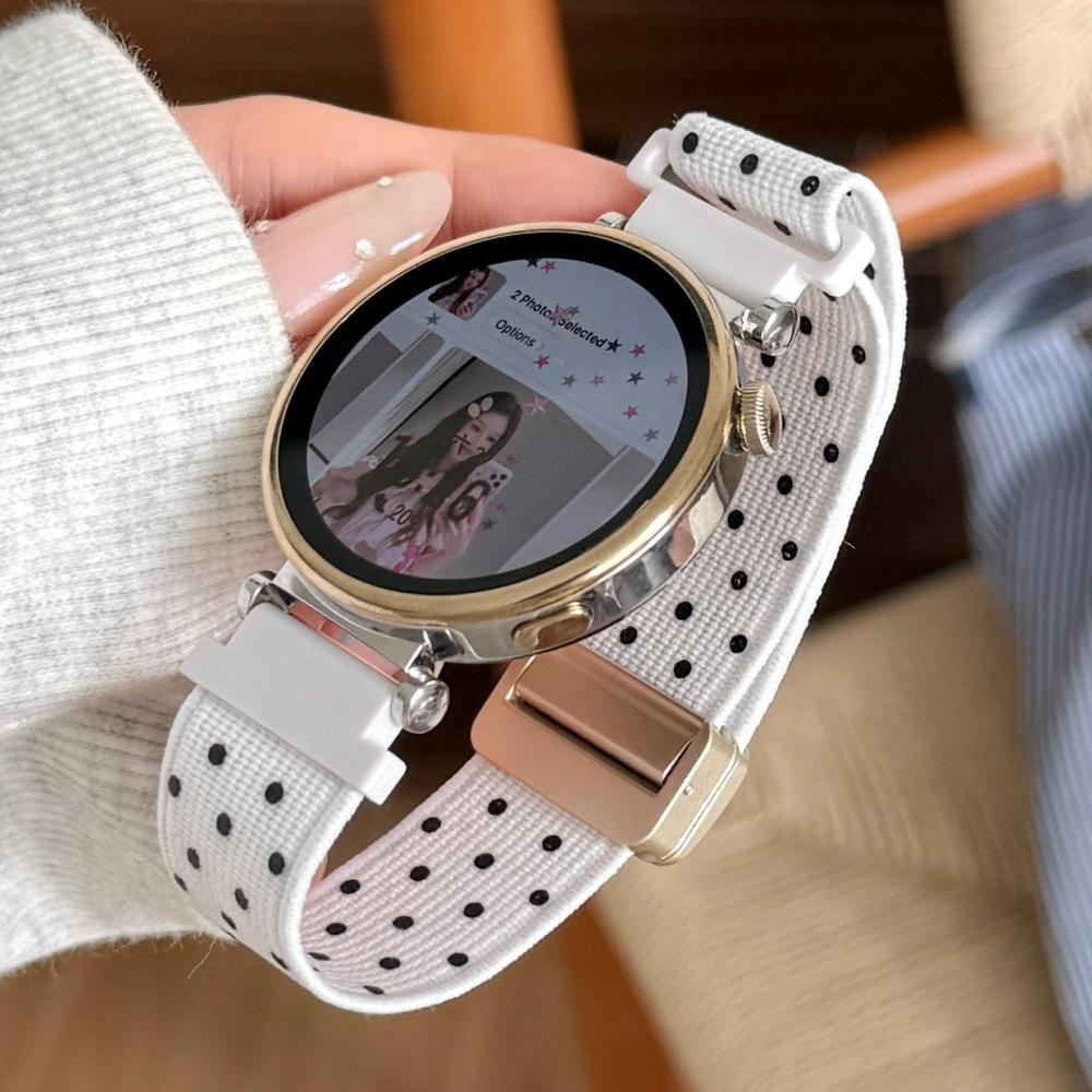 18/20/22mm Universal Polka Dot Knitted Magnetic Buckle Watch Strap Fits Huawei Xiaomi Samsung Garmin