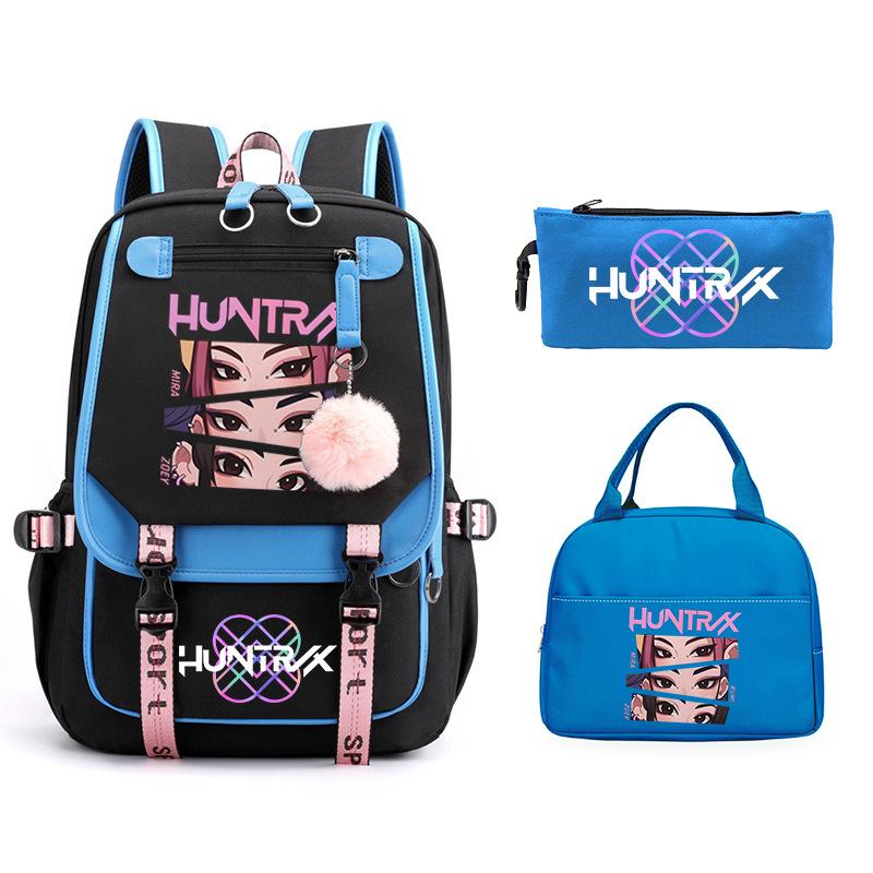 KPop Demon Hunters Rumi Anime Merchandise Backpack and Pencil Case Convenient Backpack for Couples for Business Trips and Travel