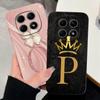 Для Redmi Note 15 12 10 Pro 12R 12S 10S 10T Чехол для телефона Модный Корона Цветы Буквы Узоры Матовый Силиконовый Противоударный Мягкий Чехол-накладка для Redmi
