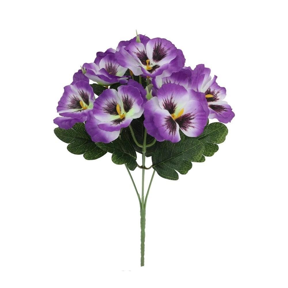 32cm Fake Flowers Flowers Bundle Faux Pansy Flowers Elegant UV Resistant Flowers Home Decoration