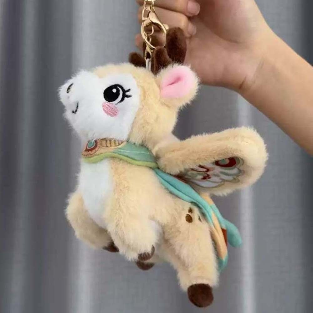 Chinese Style Flying Cat Pendant Cartoon Plush Doll Key Ring Car Key Ornaments