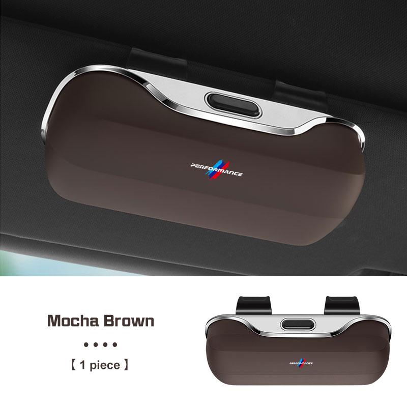 VYGI3 Car Visor Glasses Box Portable For BMW X1 X2 X3 X5 X4 X6 X7 1 3 5 7 Series F40 E90 G20 G30 G38 Sunglasses Holder Eyeglasses Case