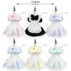 MEYOIJK Maid Con Cafe Classic Short Cute Lace Maid Lolita and Plus Sizes Popular for School and Photo Shoots Size Costume, Cosplay, Moe, Maid, Length,