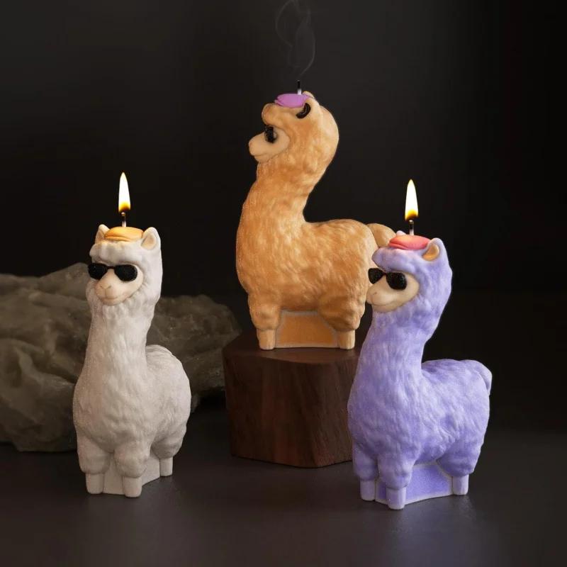 2026New Good Alpaca Silicone Candle Mold DIY Cute Sheep Aromatherapy Plaster Crafts Epoxy Soap Making Supplies Home Decor Gifts