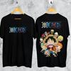 Спортивная одежда с принтом в стиле аниме One Piece 2025 Лето Мужская Женская Уличная Одежда Большого Размера Повседневная Хлопковая Футболка
