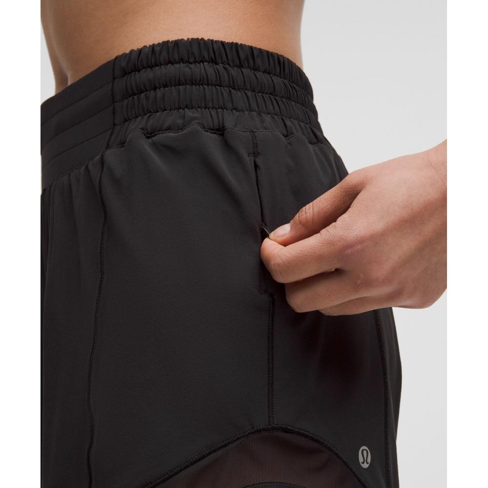 Шорты Lululemon Hotty Hot с высокой талией и подкладкой, 4 дюйма, черные