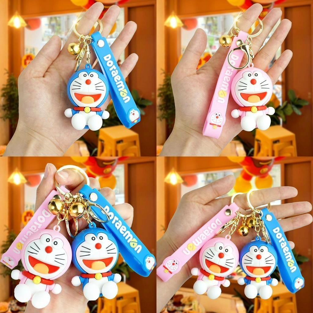 Adorable Doraemon Cartoon Keychain Rubber Accessory Blue For Couples And Cars