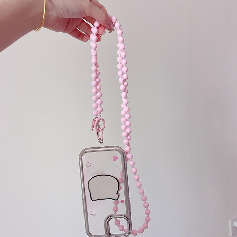 Sweet Beaded Phone Lanyard Long Crossbody Neck Chain Universal Phone Charm Shoulder Bag Replacement Straps Bags Chain