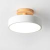 Flush Mount Ceiling Light Wooden Grain Modern Minimalist Elegant Super Bright Living Room Bedroom Round Lamp Fixture Home Decoration