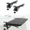 2x Desk Extender Clamp Keyboard Tray Mount Punch Free Universal Folding Bracket Extension
