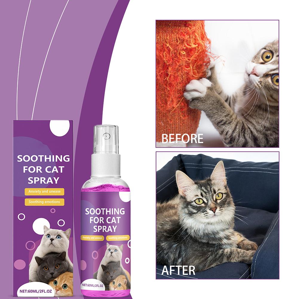 High-end Cat Stress Relief Spray Calming Solution Scratch Prevention Natural Plant-Based Acts Quickly Cat Calming Spray