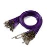 10Pcs 1.5/2mm Leather Adjustable Braided Rope Bronze Lobster Clasp Tail Chain Connector for DIY Necklace Pendant Jewelry Making