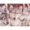 Полный круглый бриллиант 5D DIY Алмазная вышивка Волк Толпа Алмазная картина Вышивка крестом Горный хрусталь