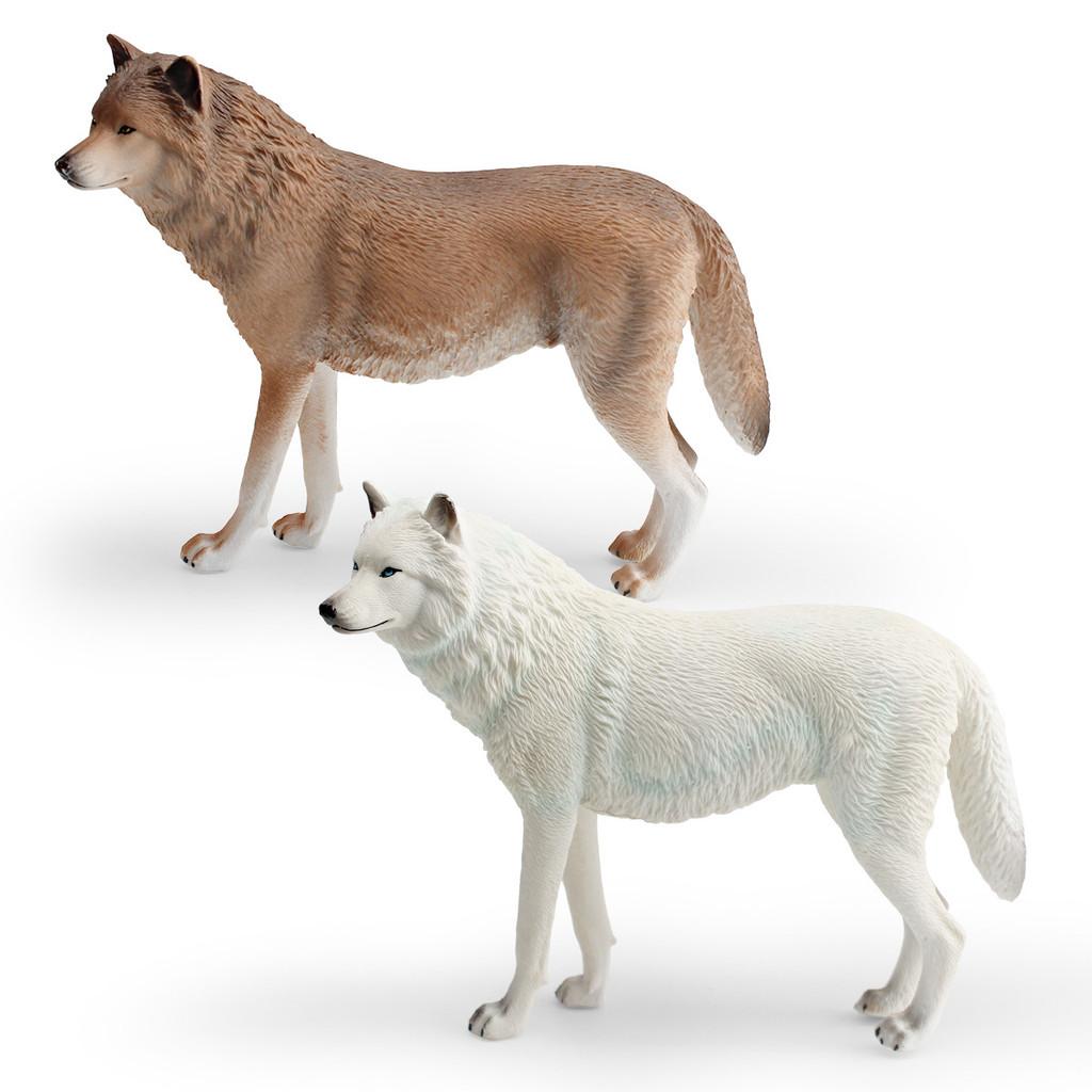 Реалистичная фигурка волка из лесной дикой природы, модель животного из ПВХ для детей, дошкольное образование