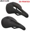 3D Printed Saddle BUCKLOS MTB Bike Seat Cushion Full Carbon Fiber Ultralight Hollow Comfortable Road Mountain Bike Saddle Parts
