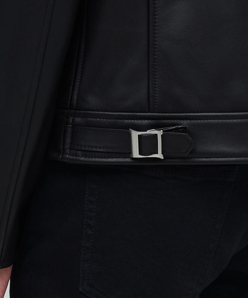 Musinsa Standard Lambskin Basic Rider Jacket [Black]