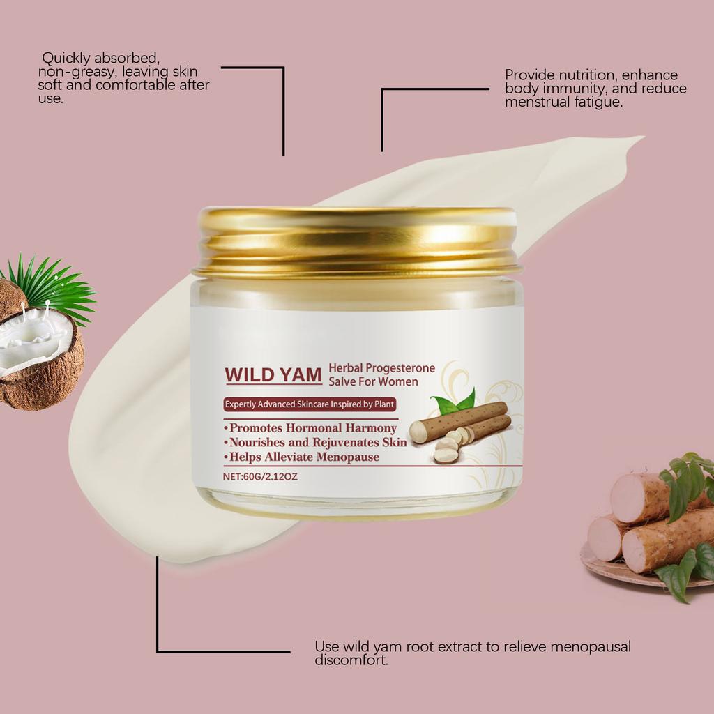 Yam Cream 60g Relieves Women's Stomach Discomfort And Moisturizes The Skin For Daily Massage And Care