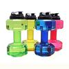Dumbbell-Shaped Large Capacity Water Bottle for Fitness - Portable Sports Kettle for Men and Women, PET Material